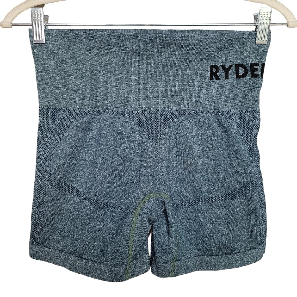 Ryderwear Teal Marl Seamless Staples Shorts Women's Size S/M